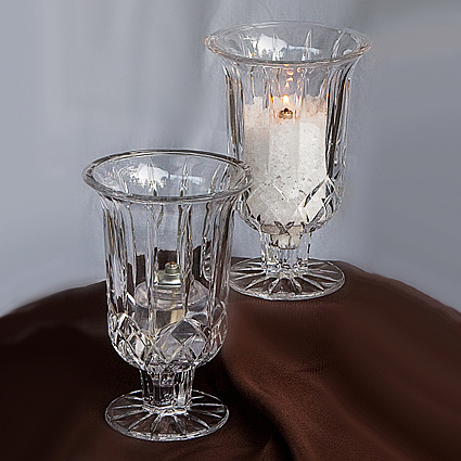 Tuscany Hurricane Vase - Centerpieces & Columns - cheap Crystal Hurricane Centerpieces for rent 